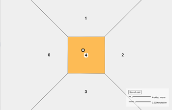 5 Cell Radial Menu with Center Target