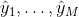 \hat{y}_1, \dots, \hat{y}_M