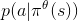 p(a|\pi^\theta(s))