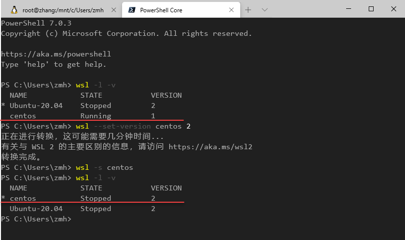WSL2子系统安装CentOS8及开发环境 - 图3