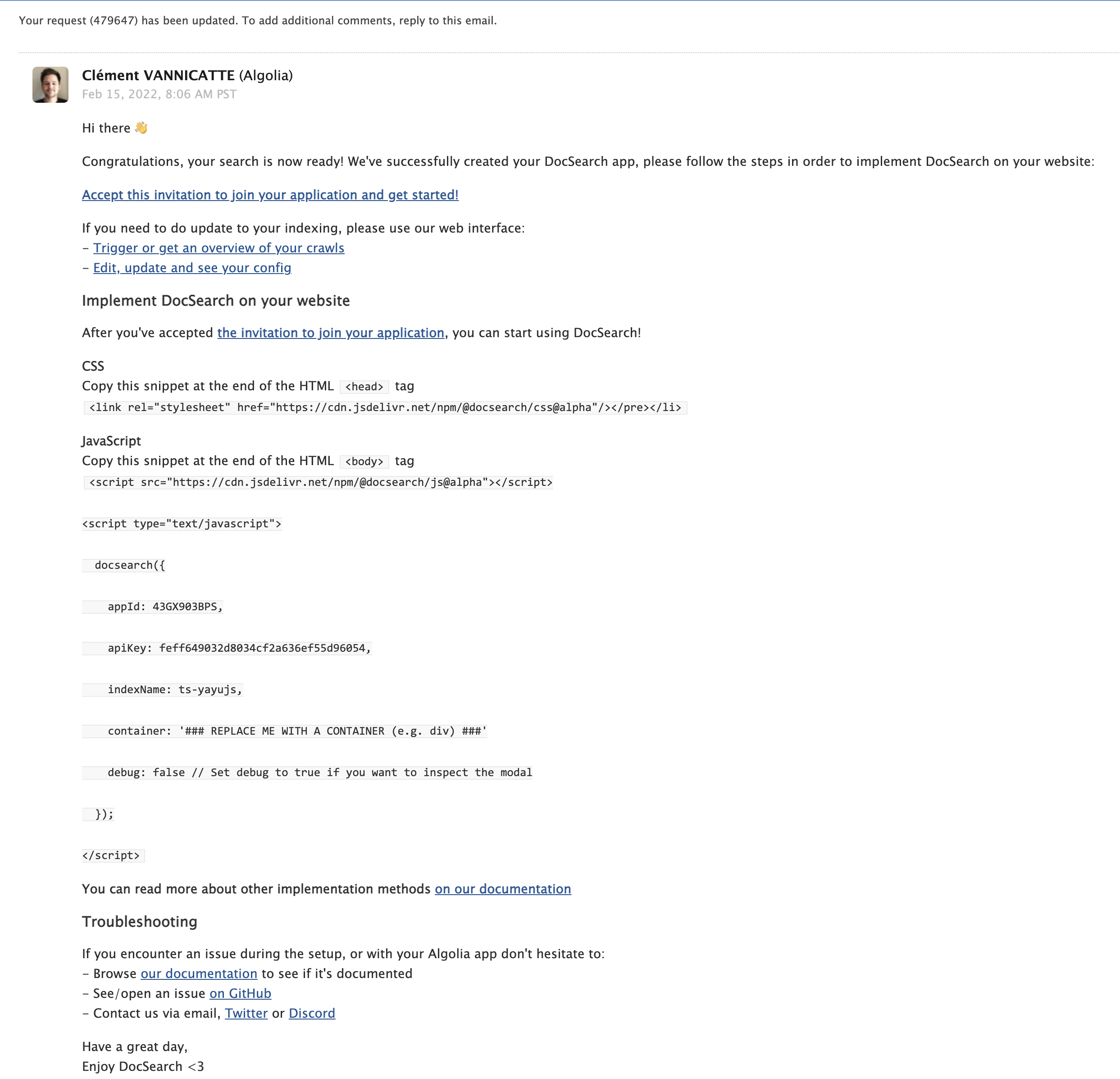 VuePress 博客优化之开启 Algolia 全文搜索 - 图5