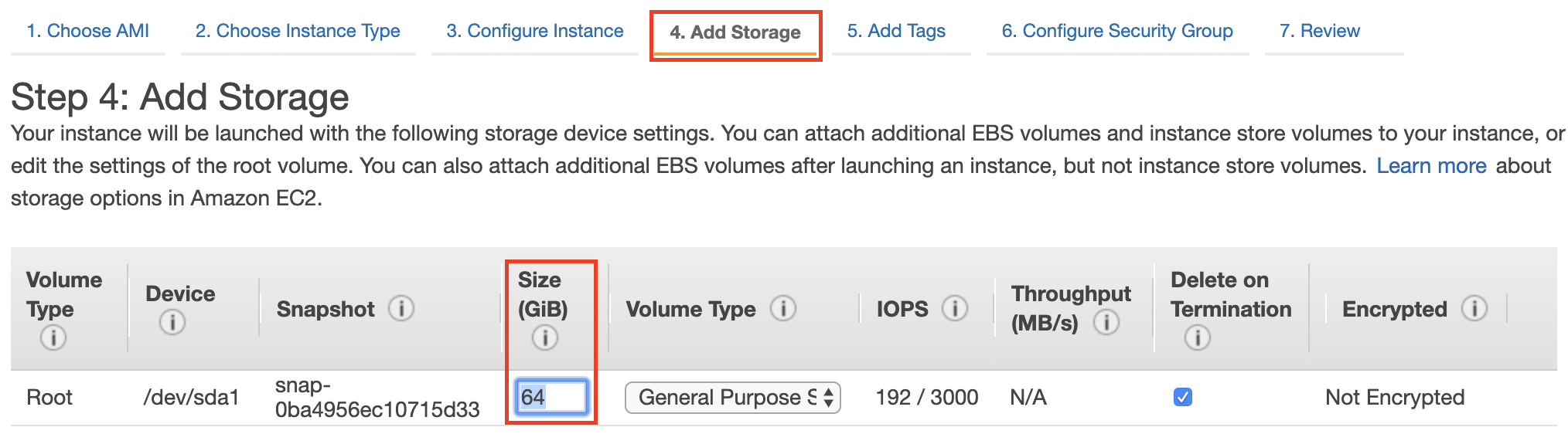 Modify the hard disk size.