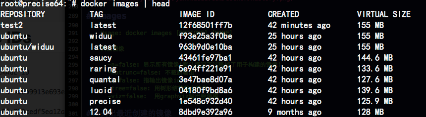 docker images