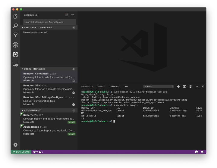 尝试一下 VSCode Remote 开发 Node 应用 - 图11