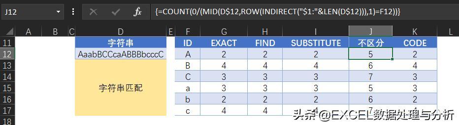 【Excel】区分大小写：Code,Exact,Find(B),Substitute - 图3