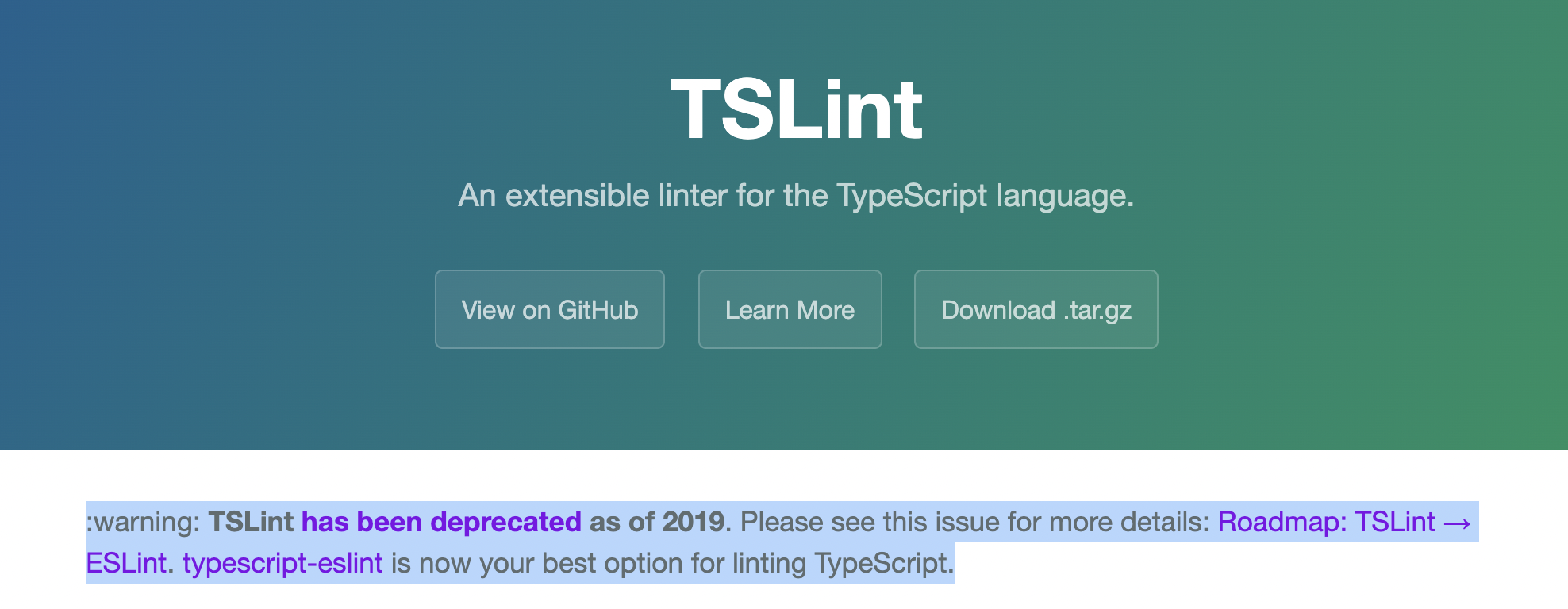 TSLint 在 2019 年就凉凉了