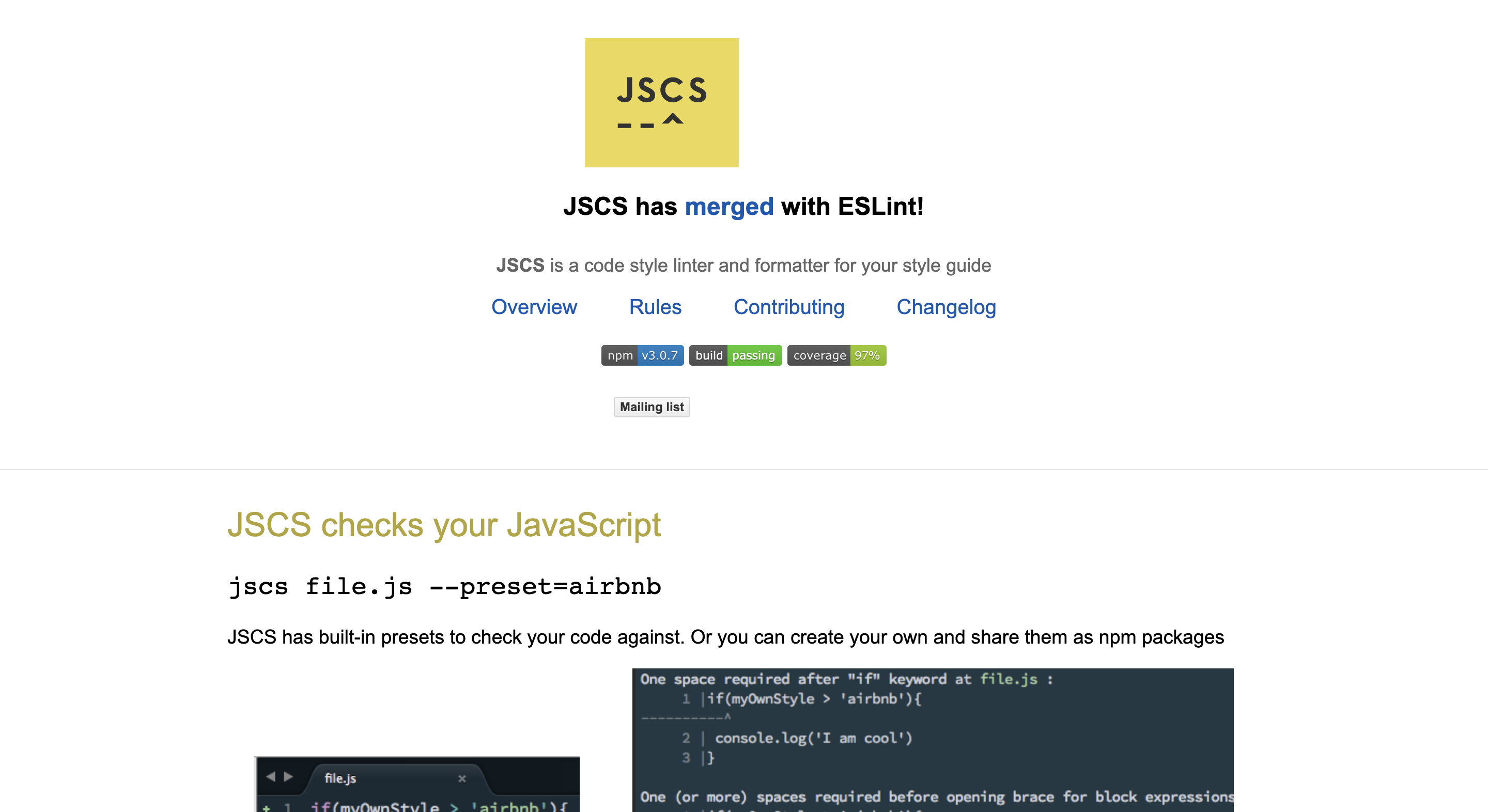 https://jscs-dev.github.io/