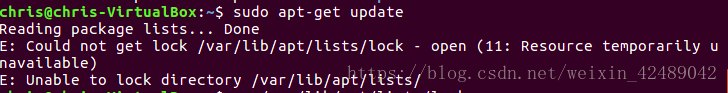 could not get lock - 图1