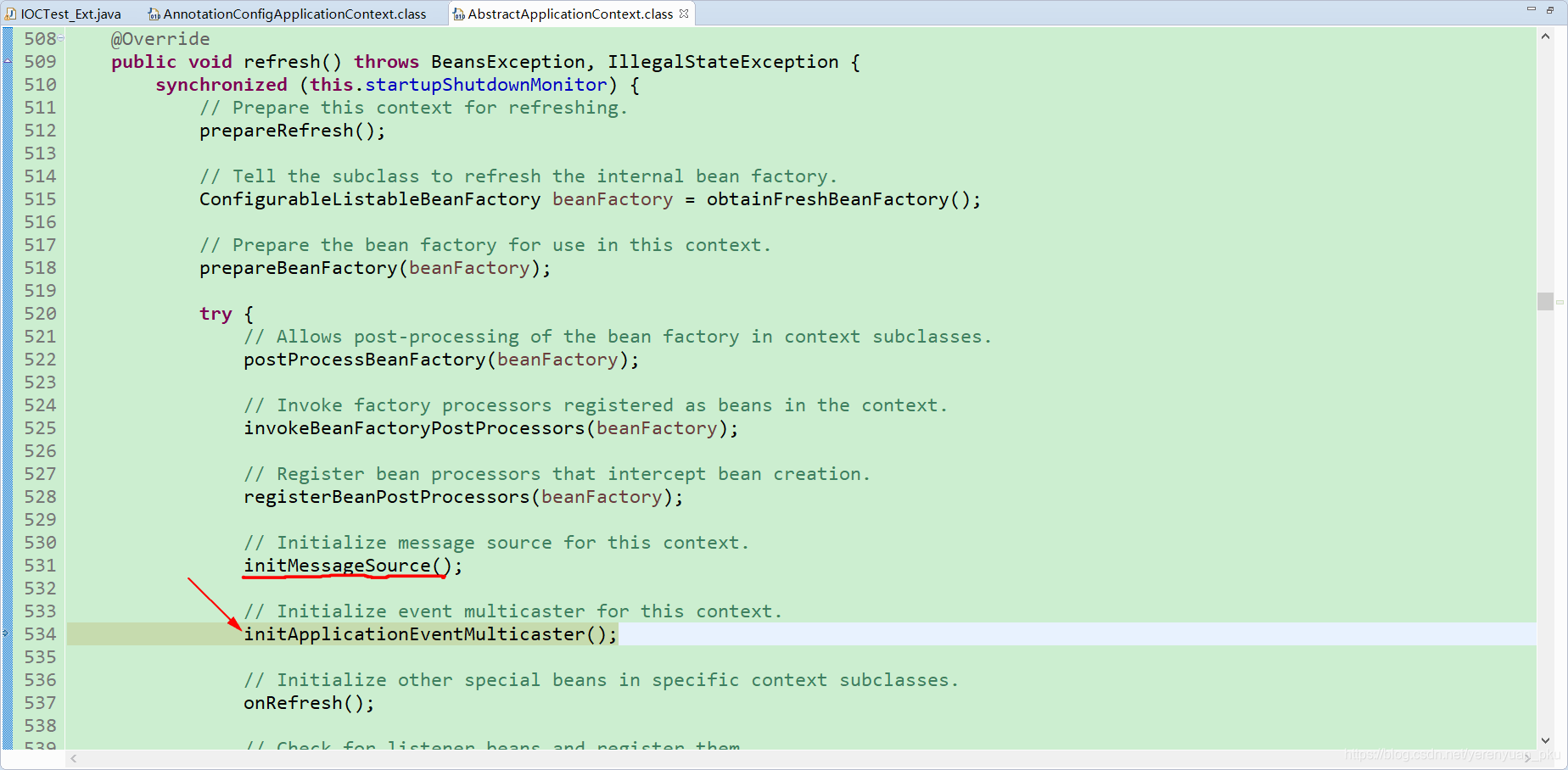 初始化事件派发器initApplicationEventMulticaster - 图1