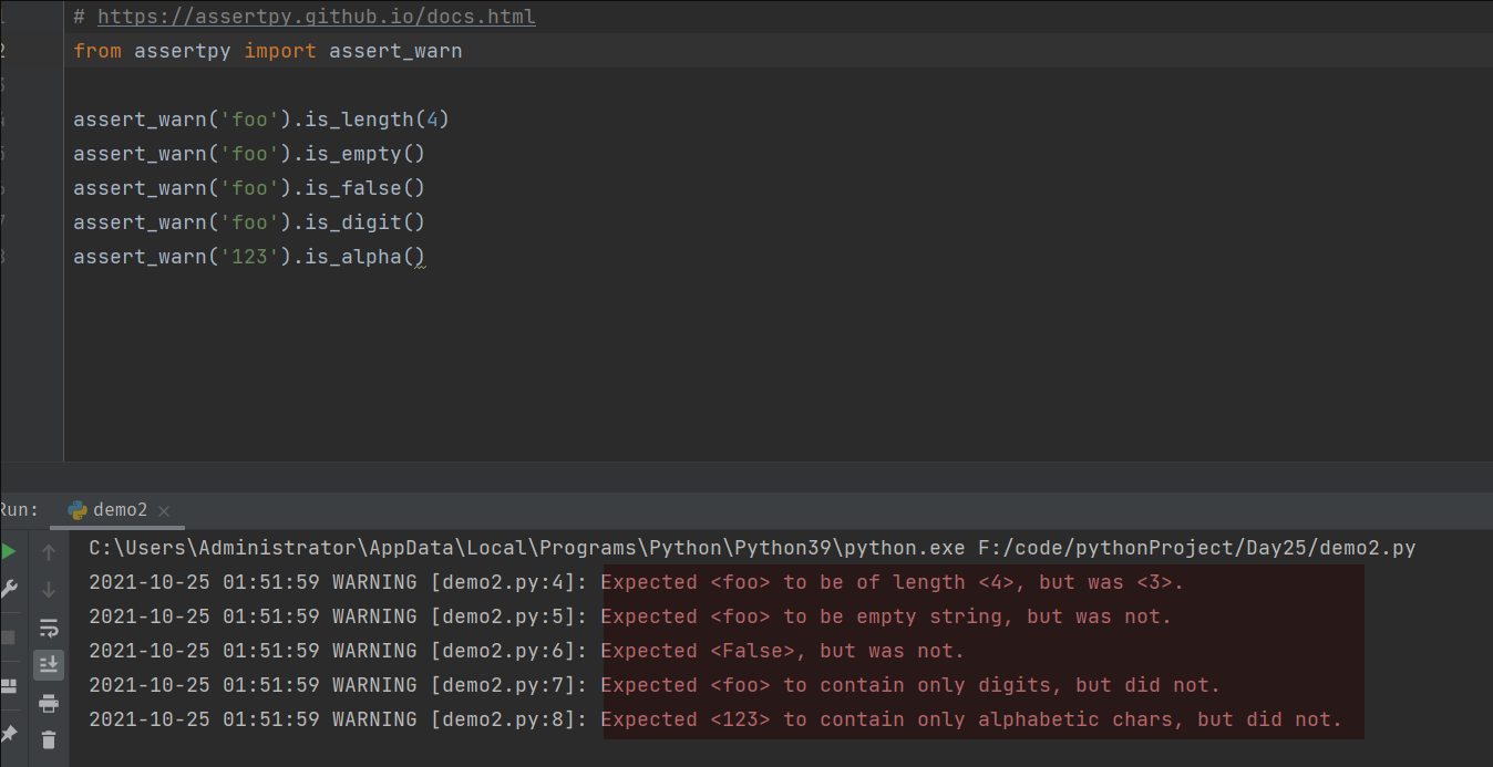 python assertpy 断言 - 图2
