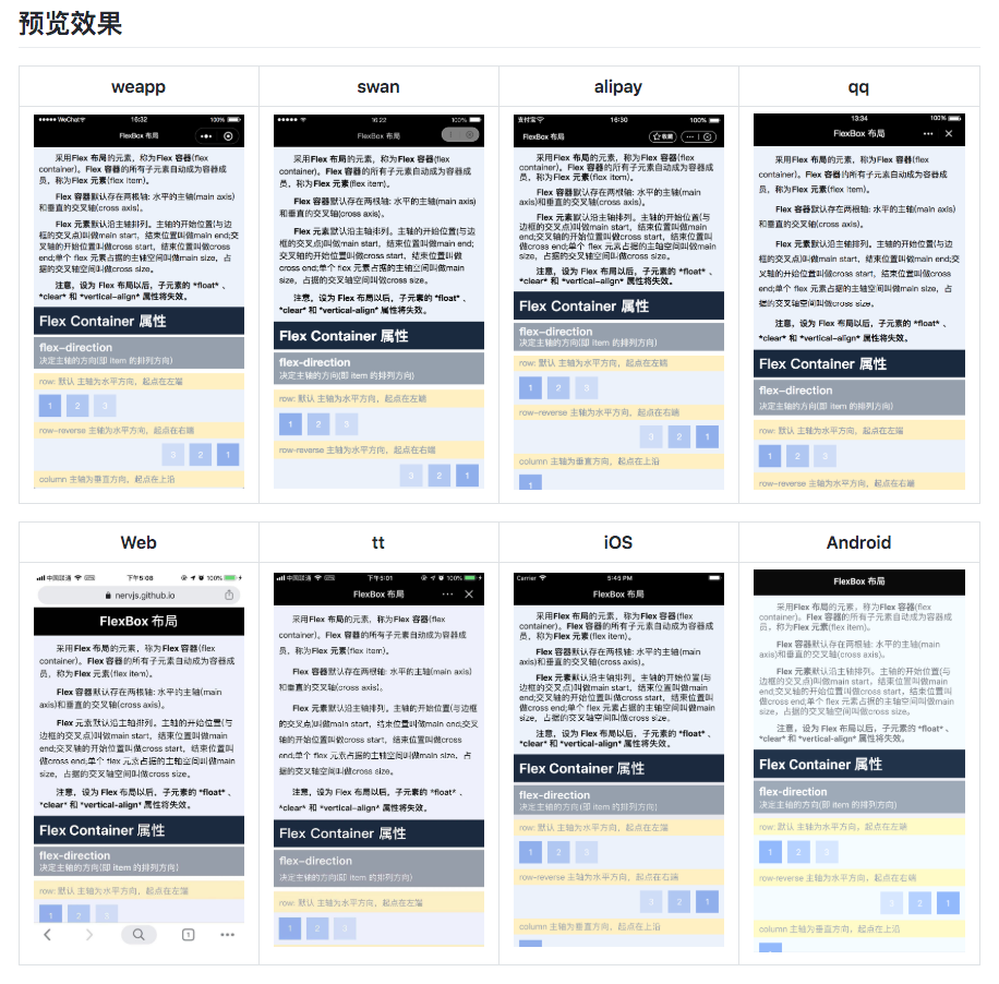 taro flexbox 效果图