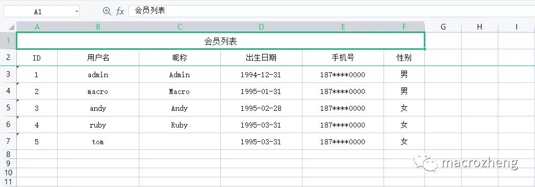 SpringBoot实现Excel导入导出Easypoi - 图3