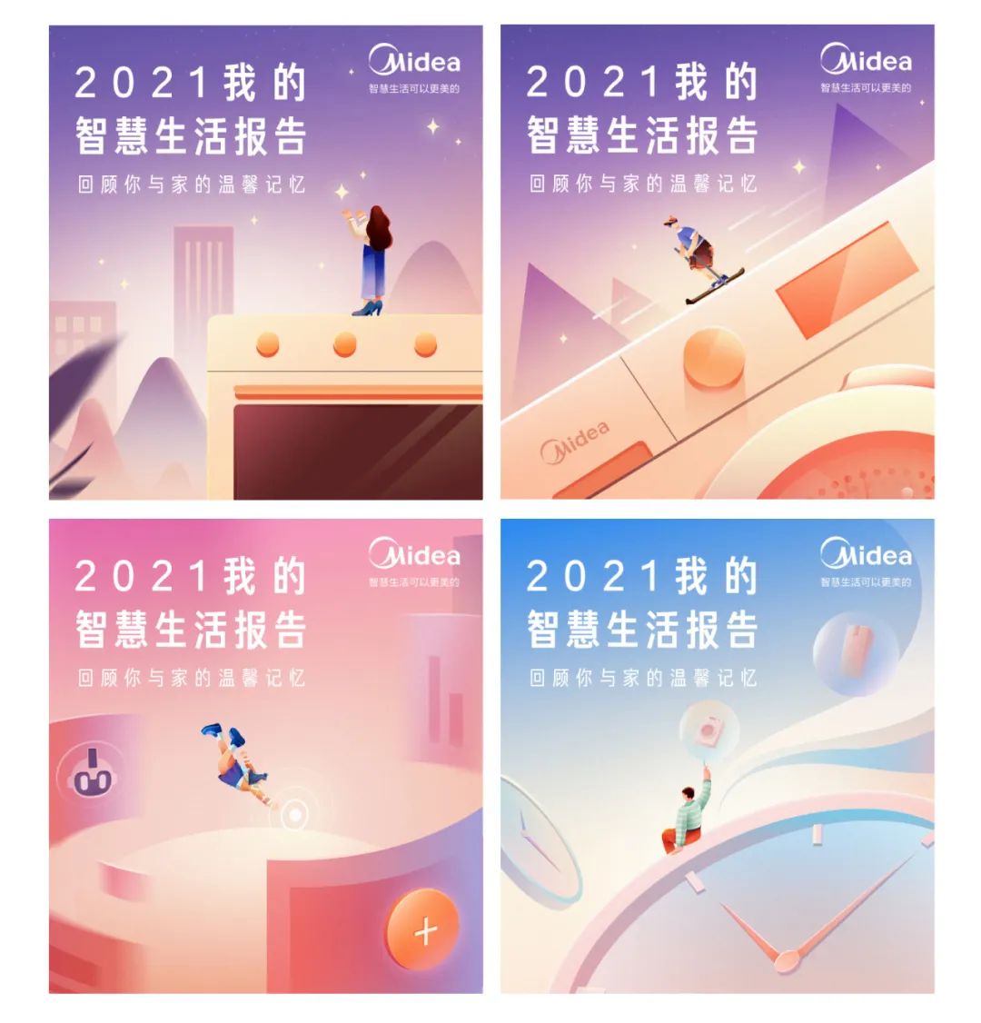 美的 | H5设计全流程分析与思考 | 智慧生活年度账单项目回顾 - 图13