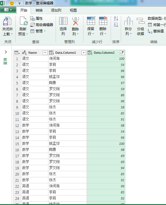 (2条消息) 15、Power Query-行列管理实例应用_少年休闲海-CSDN博客_power query应用案例 - 图2