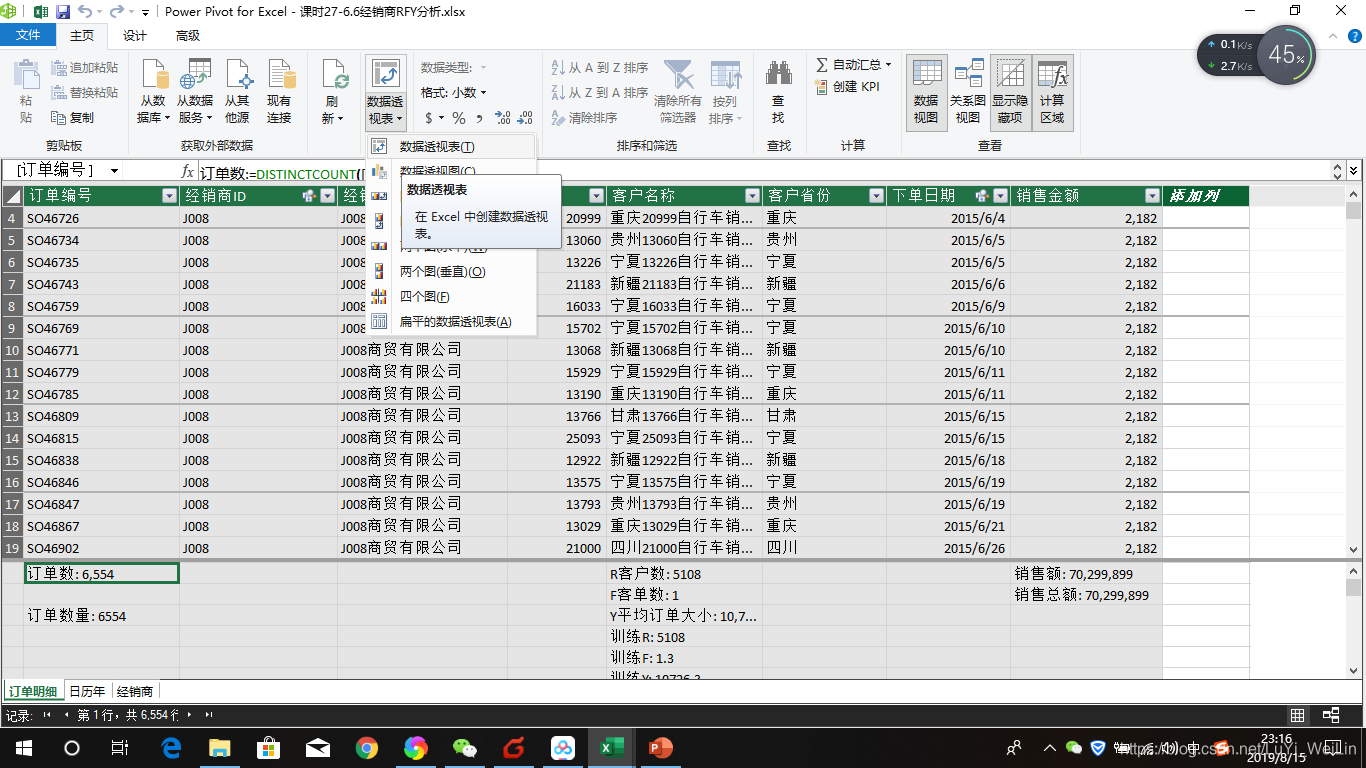 (2条消息) Power BI（二十九）power pivot之经销商RFY分析_可乐联盟-CSDN博客 - 图10