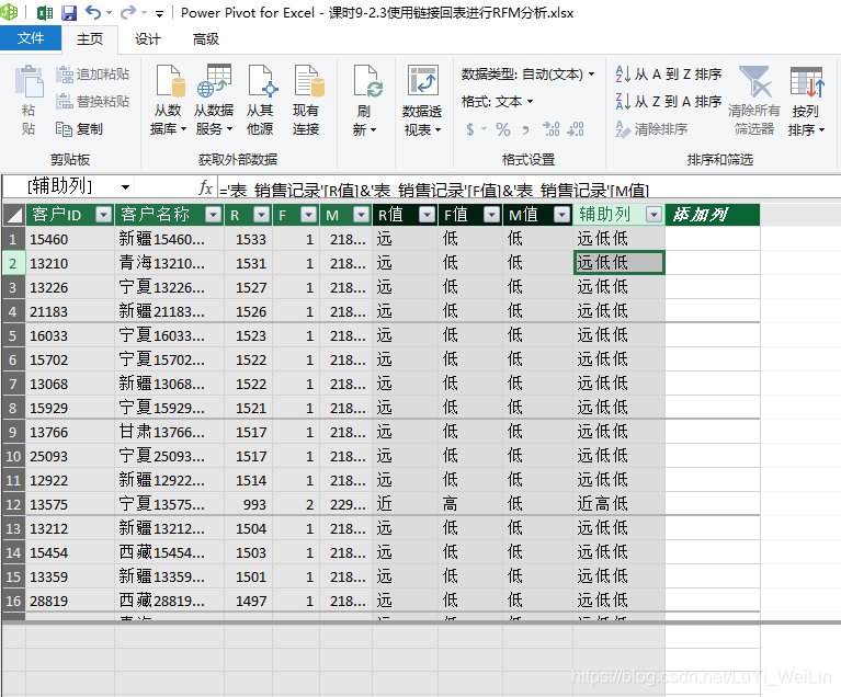 (2条消息) Power BI（十六）Power pivot使用链接回表进行RFM分析_可乐联盟-CSDN博客_链接回表 - 图17