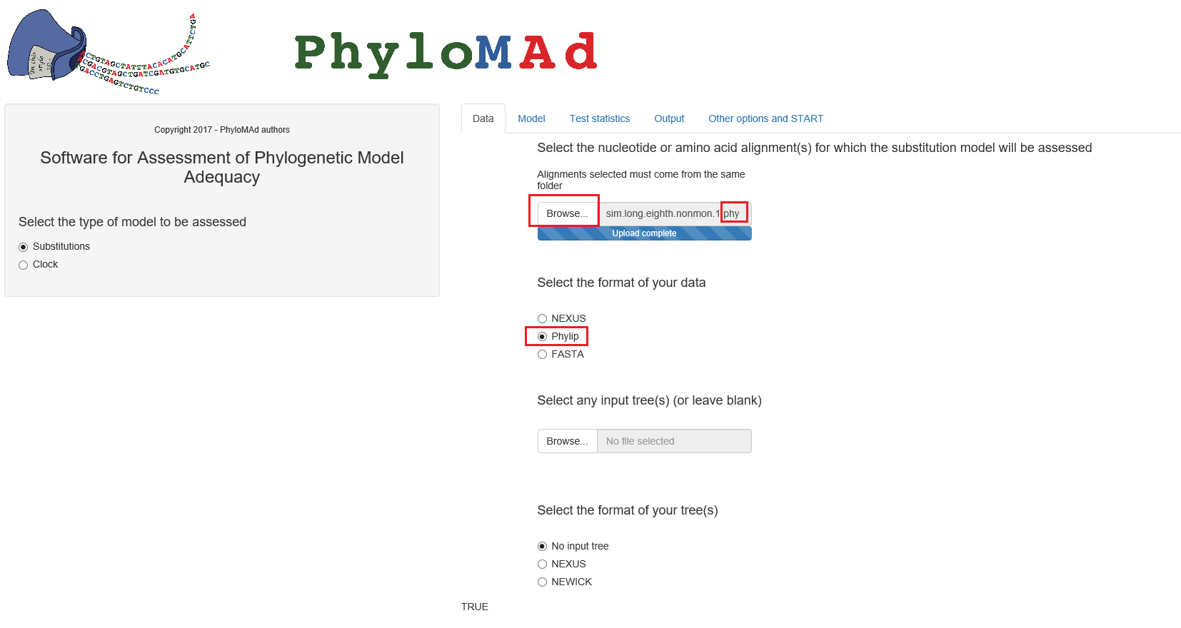 PhyloMad在Windows上使用注意点 - 图2