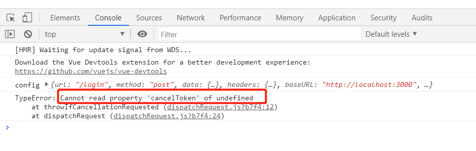 axios发送请求报错：Cannot read property 'cancelToken' of undefined - 图1