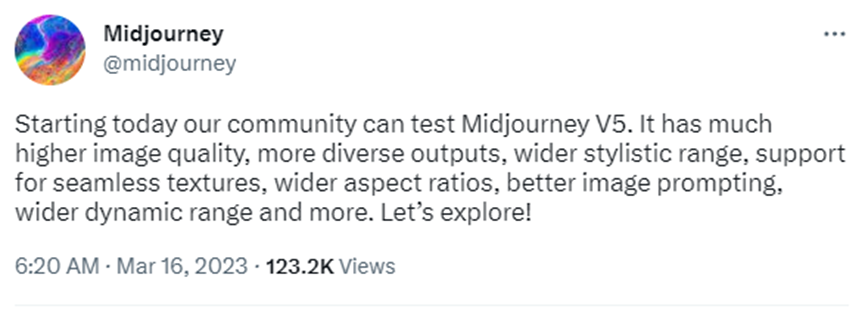 Midjourney V5正式公测：2分钟自动生成专业画师级图片 - 图1