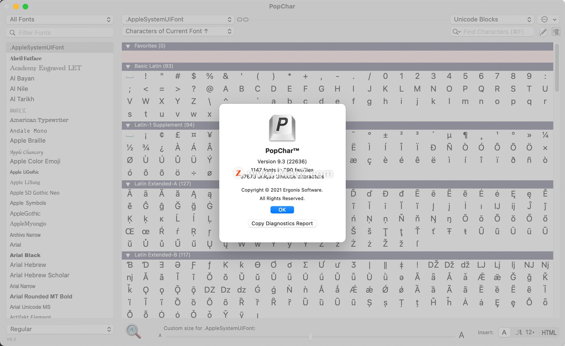 PopChar for mac(特别字符输入工具)v9.3 - 图1