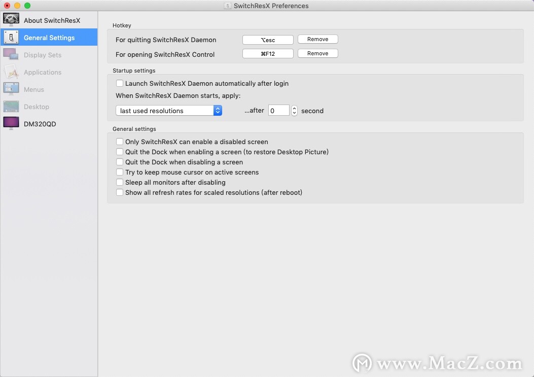 SwitchResX for Mac(屏幕分辨率修改工具)支持big surv4.11.1激活版 - 图2