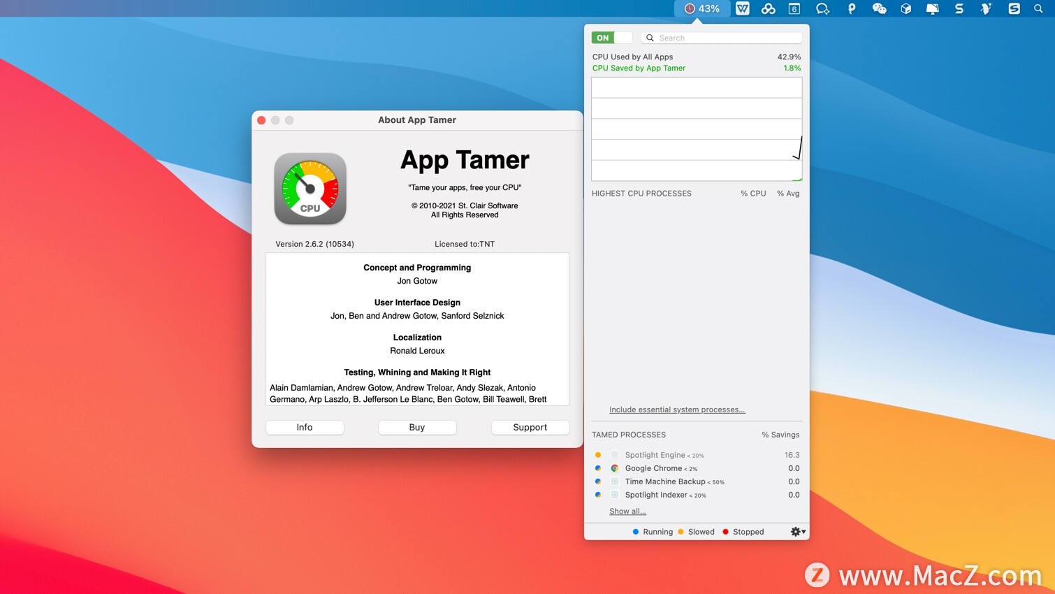 App Tamer for Mac(CPU优化电池管理软件)v2.6.2永久激活版 - 图1