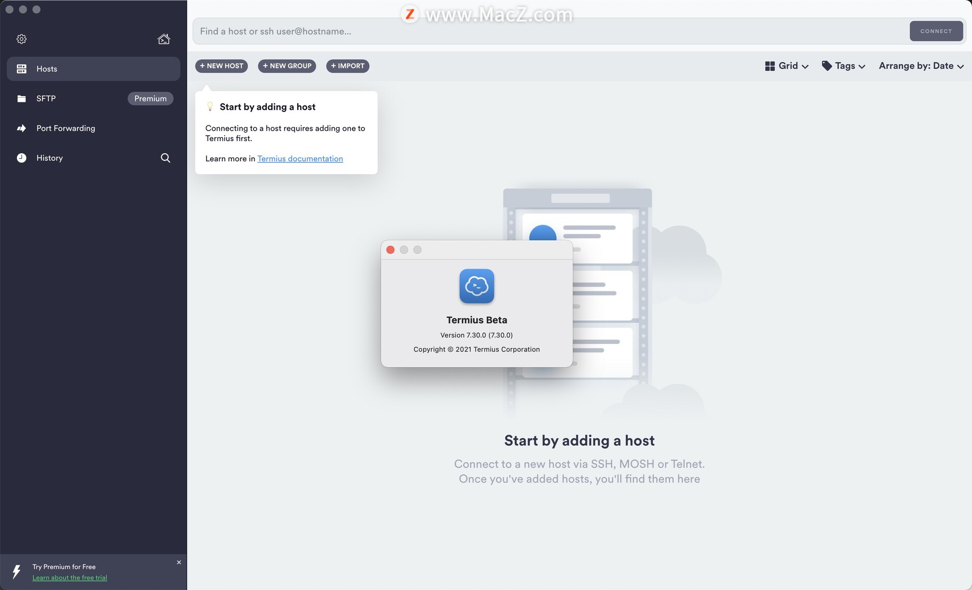Termius Beta for Mac(跨平台SSH客户端)7.30中英文免激活版 - 图1