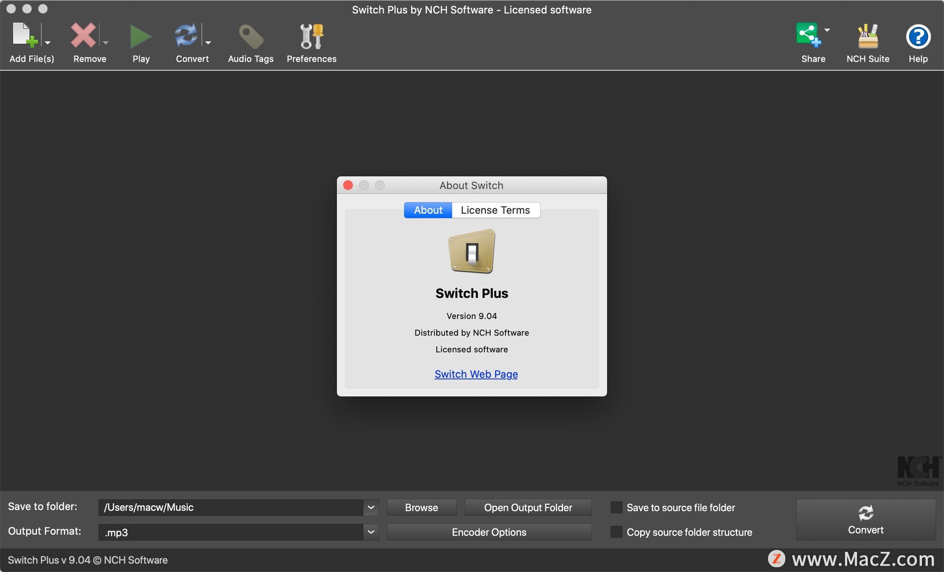 NCH Switch Plus for Mac(音频转换工具)v9.04特别版 - 图1