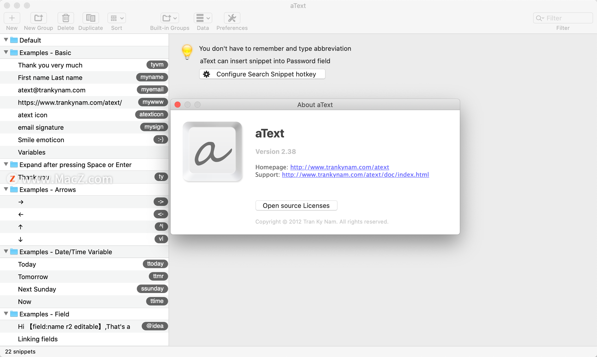 aText for Mac(打字加速器)v2.38激活版 - 图1