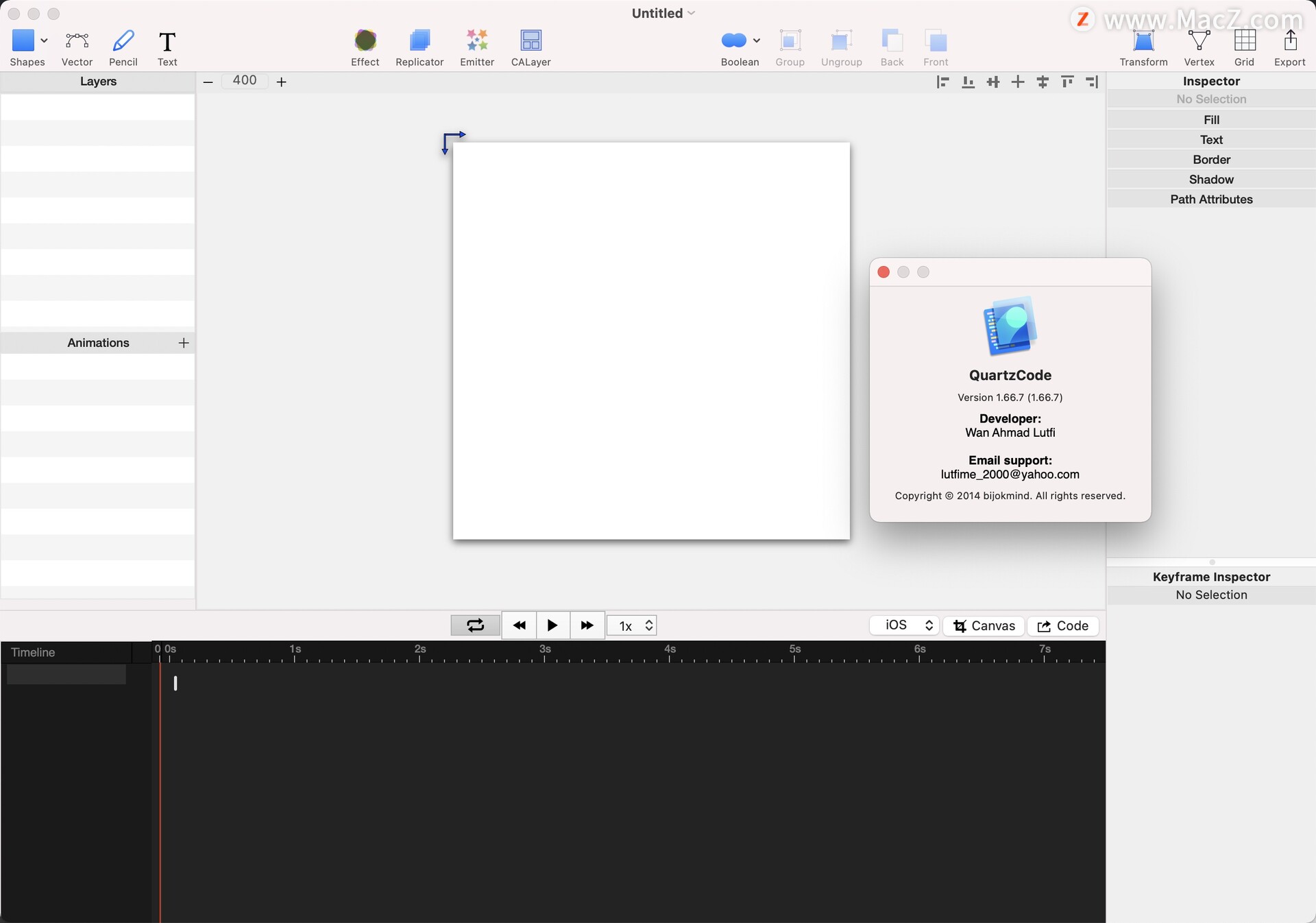 QuartzCode for Mac(动画开发制作工具)v1.66.7 - 图1