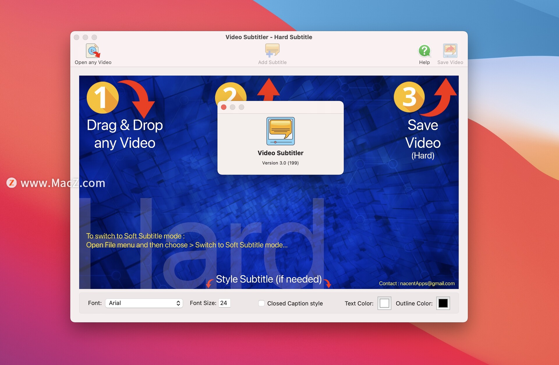 Video Subtitler for Mac(字幕添加软件)v3.0 - 图1