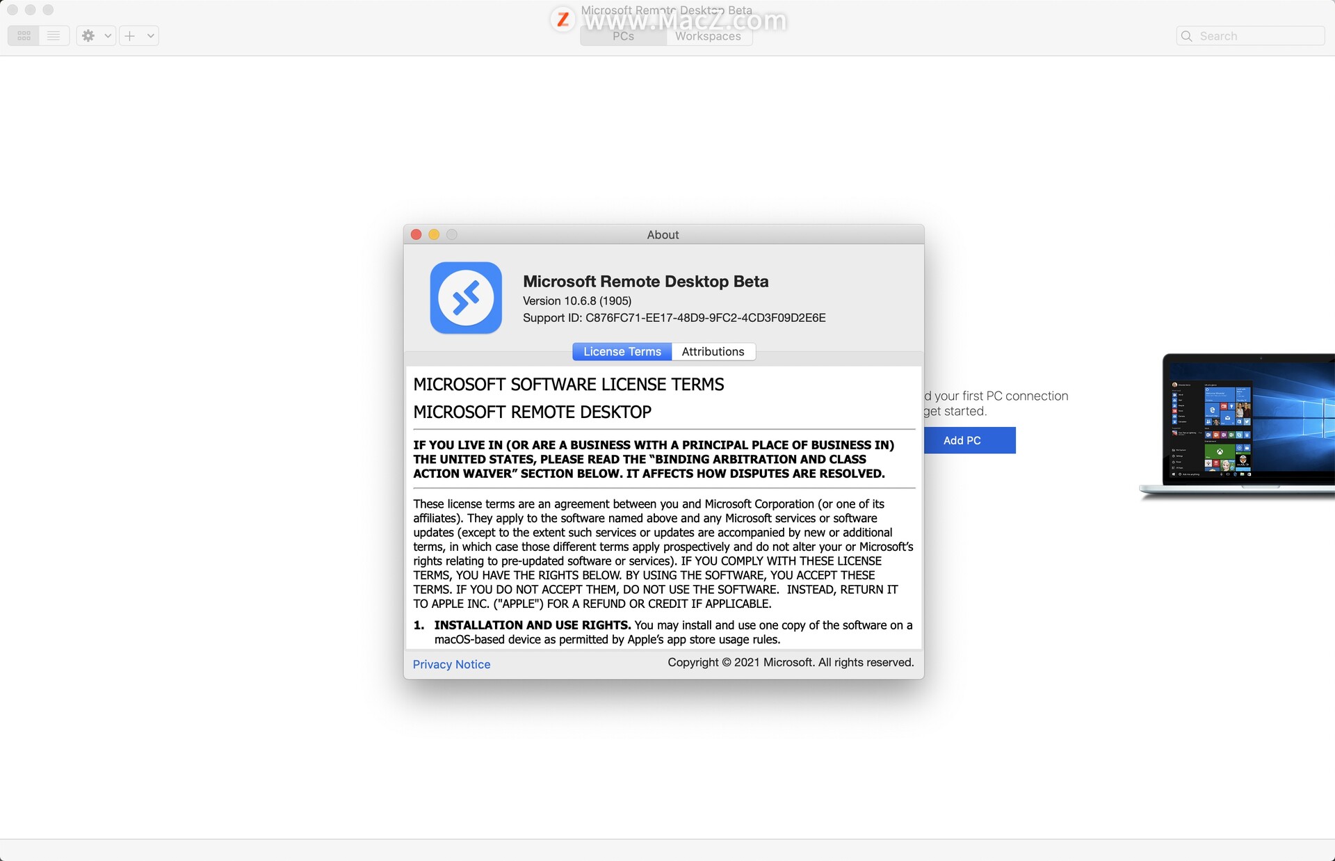 Microsoft Remote Desktop for Mac(微软远程连接工具)v10.6.8(1905)中英直装版 - 图1