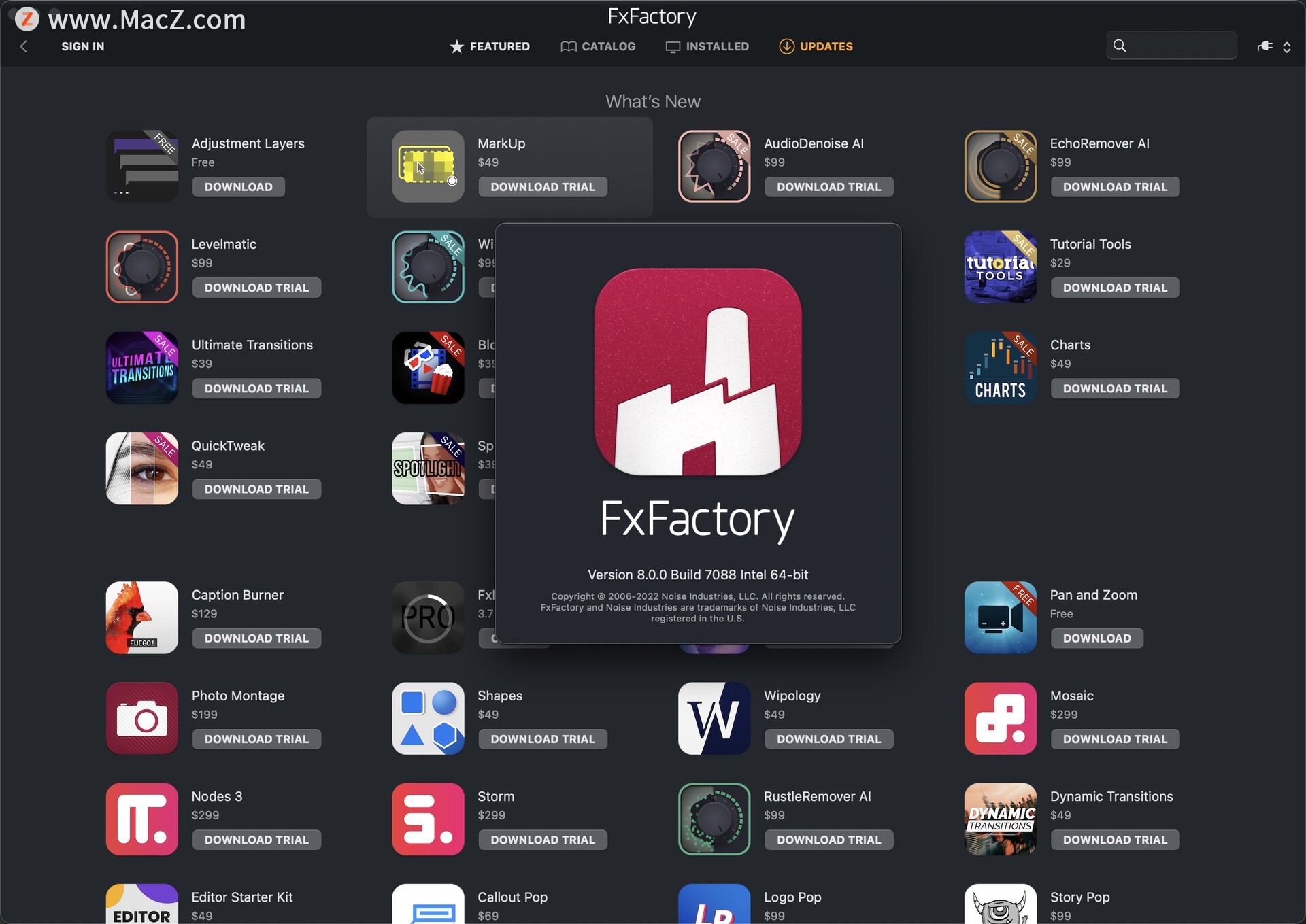 FxFactory 8 Pro Mac版 fcpx/ae/pr视觉特效插件包 - 图1