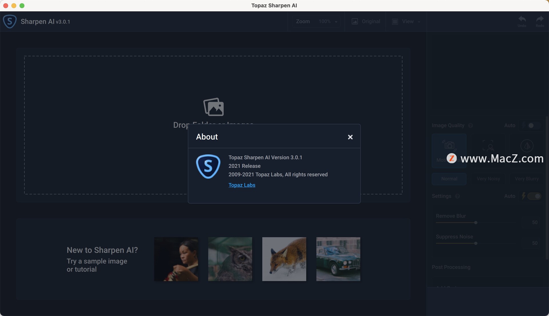 Topaz Sharpen AI for Mac(图像清晰锐化处理工具)3.0.1一键激活版 - 图1