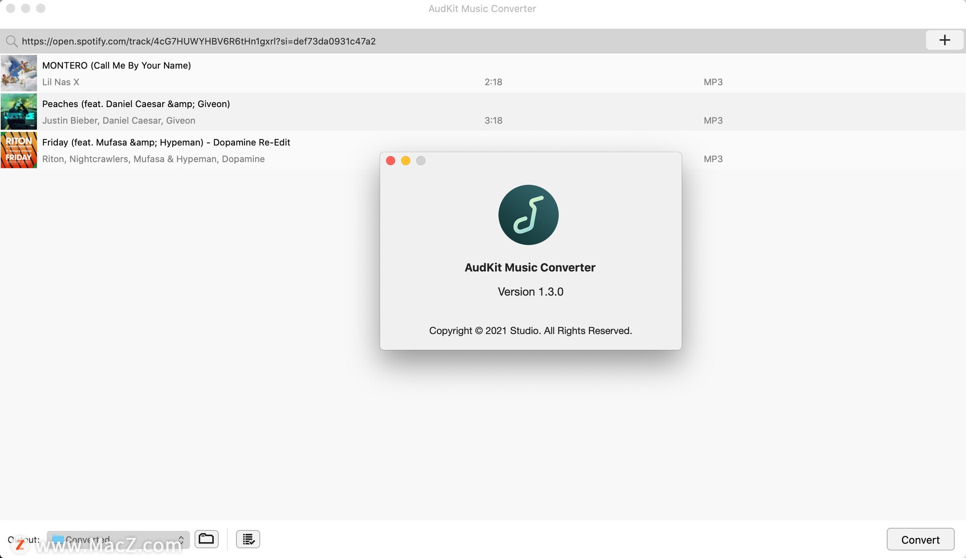 AudKit Spotify Music Converter for mac(音乐转换器)v1.3.0免激活版 - 图1