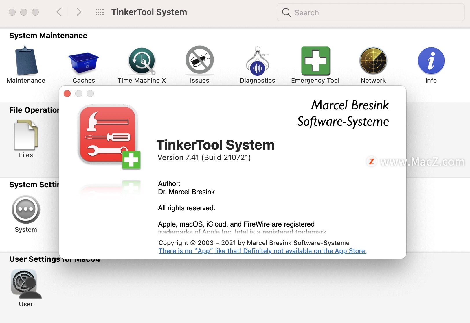 TinkerTool System for mac(系统深度设置维护工具)7.4.1特别版 - 图1
