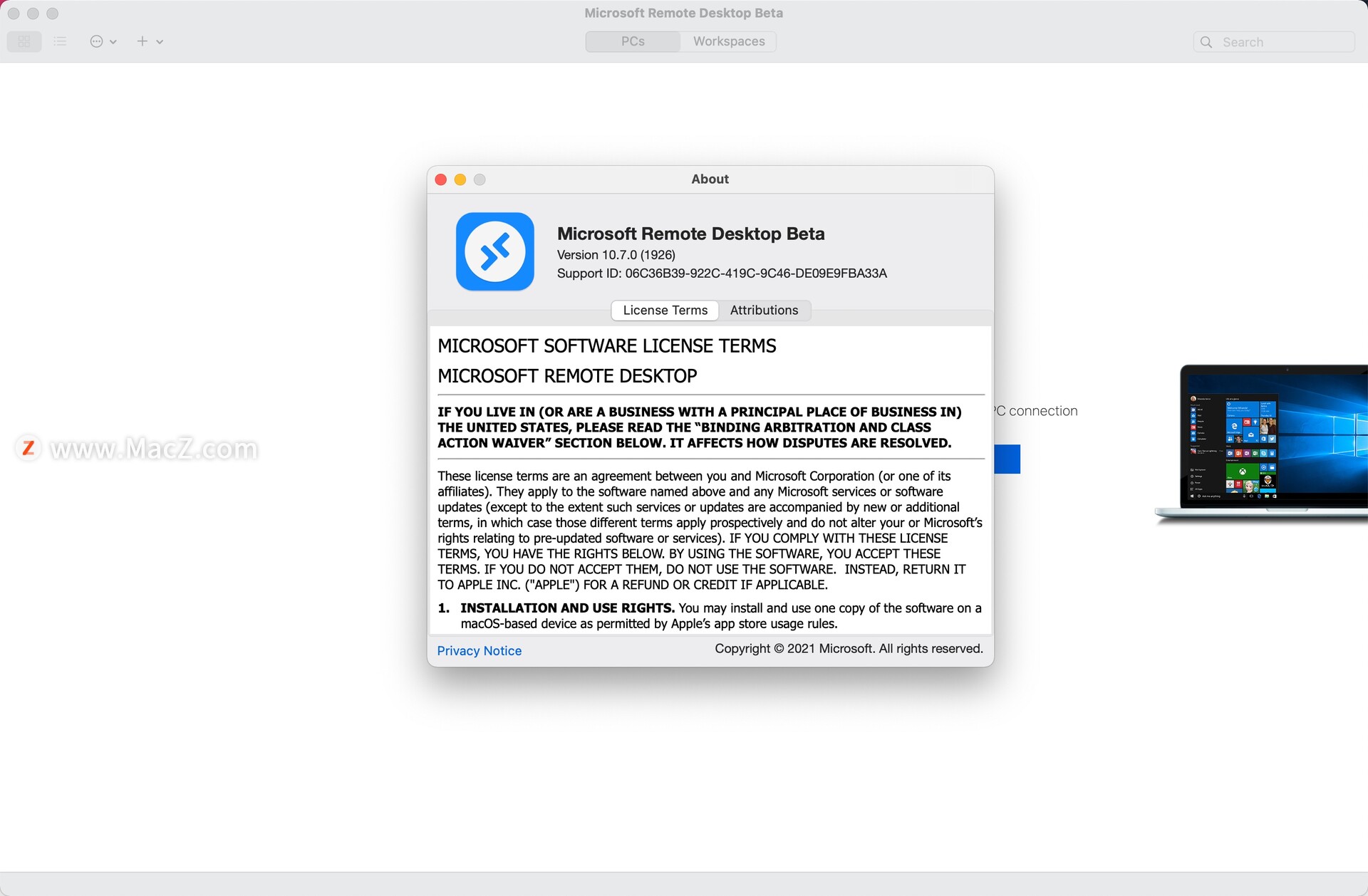 Microsoft Remote Desktop for Mac(微软远程连接工具)v10.7.0(1926)中英直装版 - 图1