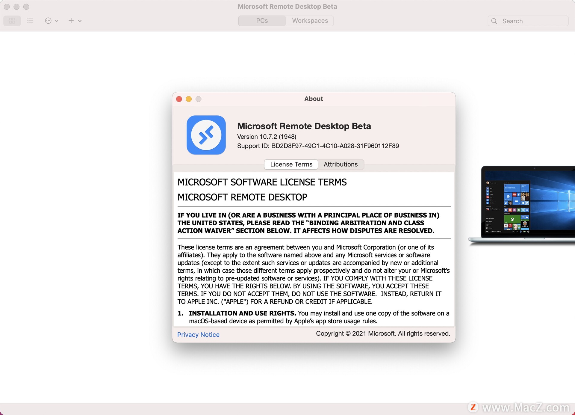 Microsoft Remote Desktop for Mac(微软远程连接工具)v10.7.2(1948)中英直装版 - 图1