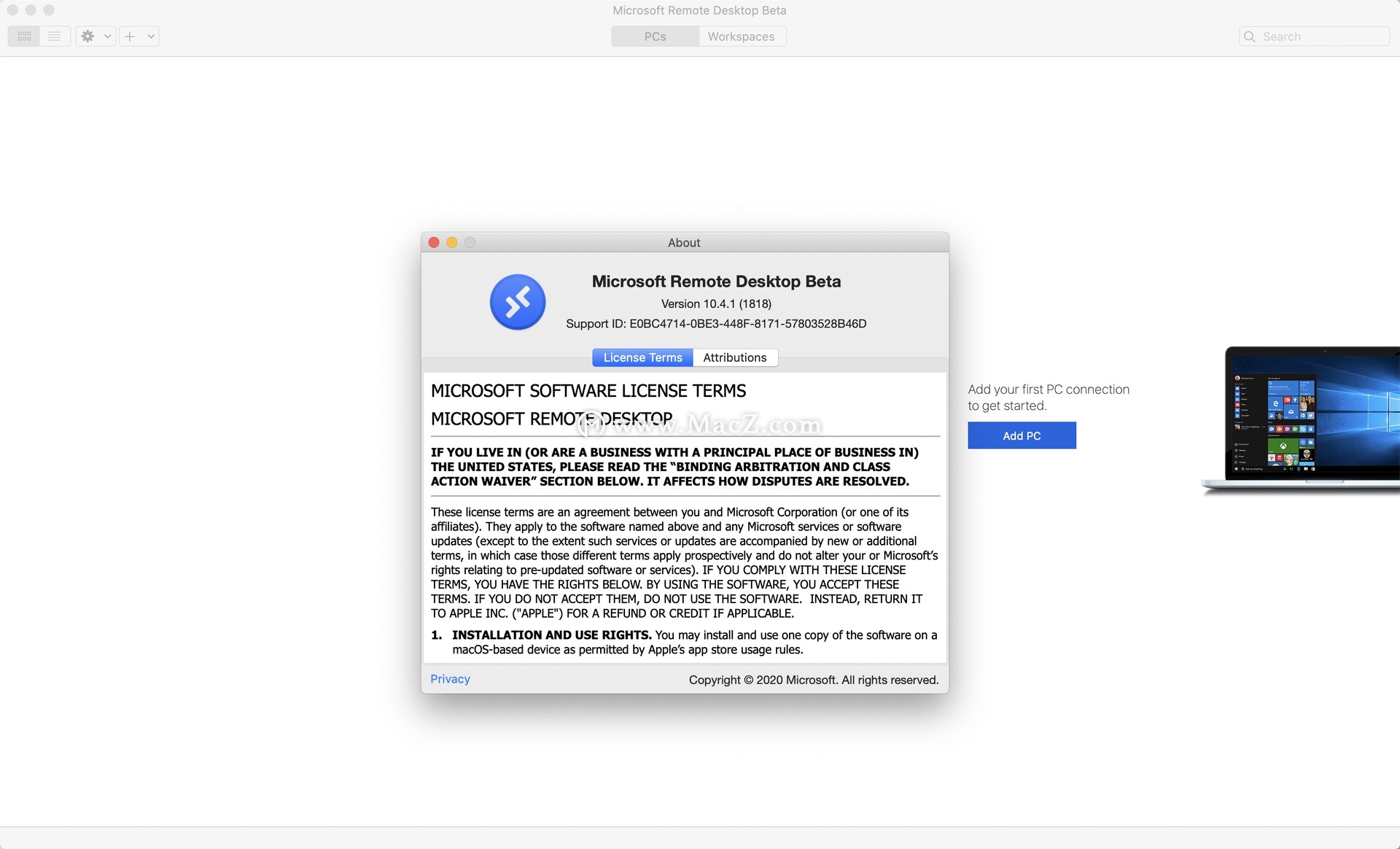 Microsoft Remote Desktop for Mac(微软远程连接工具)10.4.1(1818)最新版 - 图1