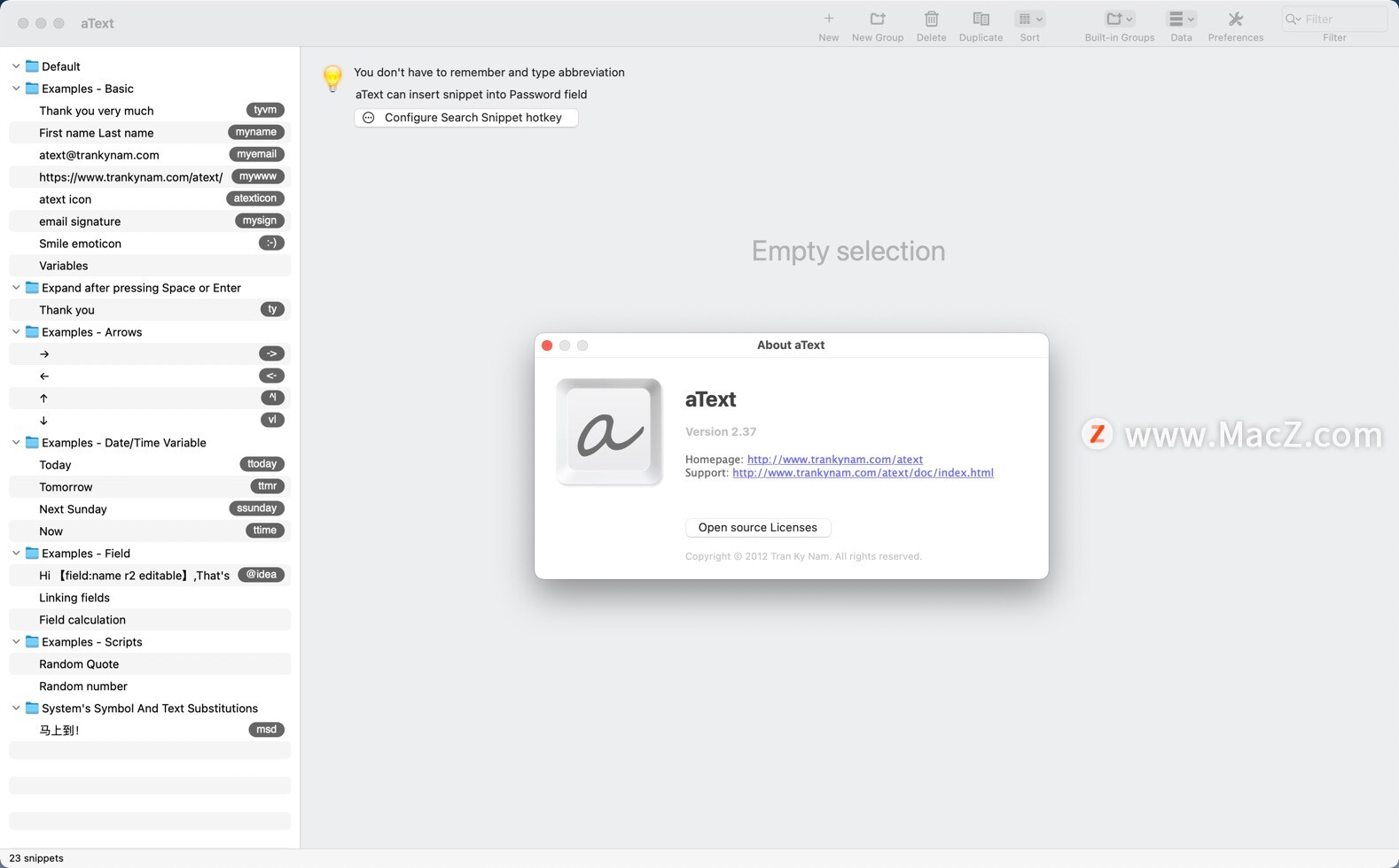 aText for Mac(打字加速器)v2.37激活版 - 图1
